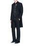 Figure View - Click To Enlarge - GIVENCHY - Studded leather panel padded blouson jacket