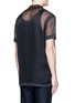 Back View - Click To Enlarge - GIVENCHY - Studded collar silk organza polo shirt