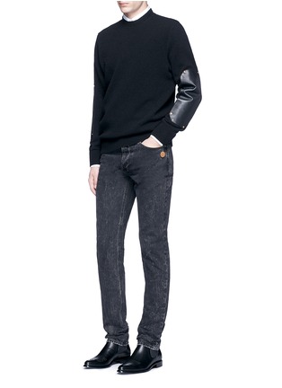 Figure View - Click To Enlarge - GIVENCHY - Round stud denim jeans