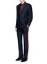 Figure View - Click To Enlarge - GIVENCHY - Velvet collar wool blazer