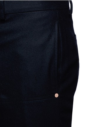 Detail View - Click To Enlarge - GIVENCHY - Rivet patchwork panel wool flannel pants