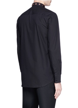 Back View - Click To Enlarge - GIVENCHY - Studded Mandarin collar poplin shirt