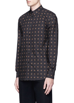 Front View - Click To Enlarge - GIVENCHY - Floral print cotton poplin shirt