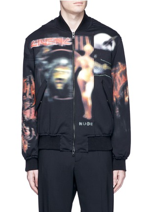 Main View - Click To Enlarge - GIVENCHY - 'Heavy Metal' print padded bomber jacket