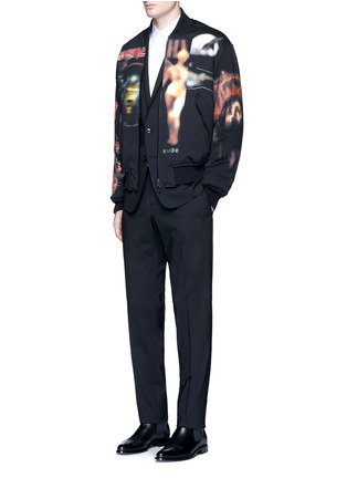 Figure View - Click To Enlarge - GIVENCHY - 'Heavy Metal' print padded bomber jacket