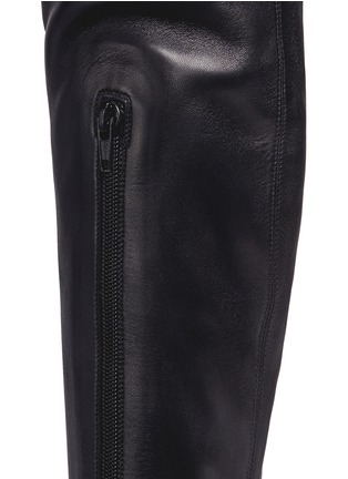 Detail View - Click To Enlarge - GIVENCHY - Chain trim heel leather thigh high boots
