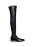 Main View - Click To Enlarge - GIVENCHY - Chain trim heel leather thigh high boots