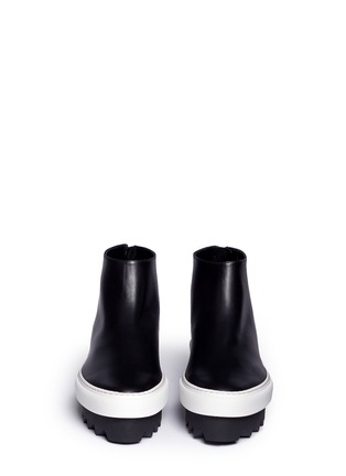 Front View - Click To Enlarge - GIVENCHY - 'Platform Mid Skate' leather boots