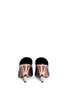 Back View - Click To Enlarge - GIVENCHY - 'Show' mixed cone heel leather sandals