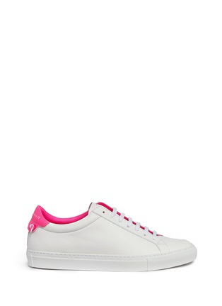Main View - Click To Enlarge - GIVENCHY - 'Urban Street' knot collar leather sneakers