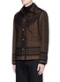 Front View - Click To Enlarge - GIVENCHY - Angel print star logo herringbone jacket