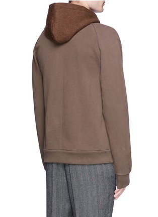 Back View - Click To Enlarge - GIVENCHY - Cashmere hood zip hoodie