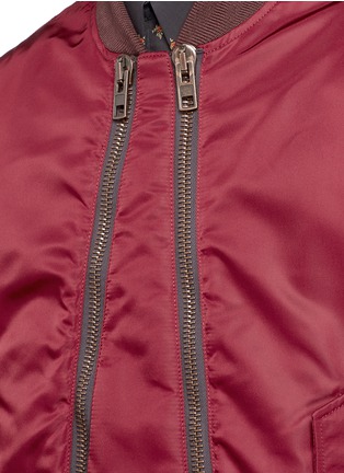 Detail View - Click To Enlarge - GIVENCHY - Double zip front padded bomber jacket