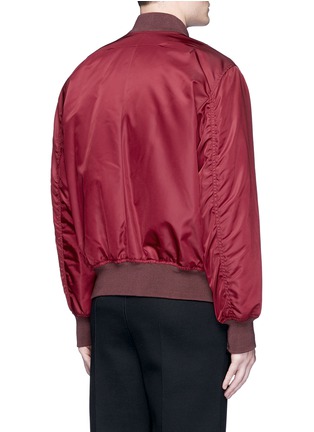 Back View - Click To Enlarge - GIVENCHY - Double zip front padded bomber jacket