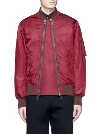 Main View - Click To Enlarge - GIVENCHY - Double zip front padded bomber jacket