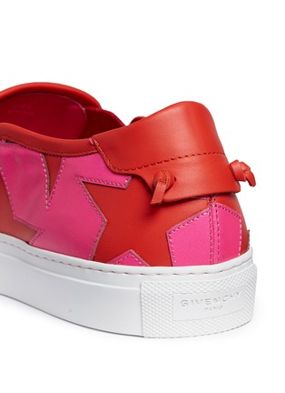 Detail View - Click To Enlarge - GIVENCHY - 'Street' cutout star patchwork leather skate slip-ons