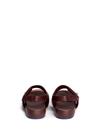 Back View - Click To Enlarge - FIGS BY FIGUEROA - 'Figulous' leather strap hinged slingback sandals