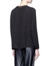 Back View - Click To Enlarge - VINCE - Box pleat silk georgette blouse