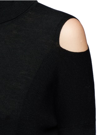 Detail View - Click To Enlarge - VINCE - Cold shoulder turtleneck sweater