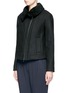 Front View - Click To Enlarge - VINCE - Shearling collar moto jacket