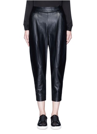 Main View - Click To Enlarge - VINCE - Tuck pleat lambskin leather pants
