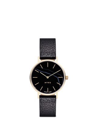 Main View - Click To Enlarge - MYKU - One of a kind<br/>Black onyx gold plated watch