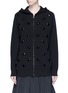 Main View - Click To Enlarge - MARC JACOBS - Jewel embellished zip-up knit hoodie