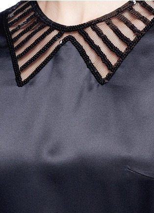Detail View - Click To Enlarge - MARC JACOBS - Sequin mesh insert waist tie dress