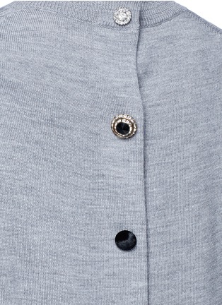 Detail View - Click To Enlarge - MARC JACOBS - Jewel button back wool sweater