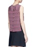 Back View - Click To Enlarge - MARC JACOBS - Vintage diamond print silk sleeveless blouse