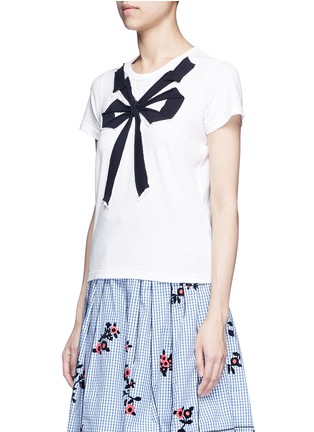 Front View - Click To Enlarge - MARC JACOBS - Bow appliqué T-shirt
