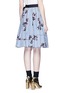 Back View - Click To Enlarge - MARC JACOBS - Floral gingham print flared skirt