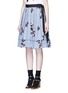 Front View - Click To Enlarge - MARC JACOBS - Floral gingham print flared skirt
