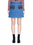 Main View - Click To Enlarge - MARC JACOBS - Suede patchwork zip denim skirt