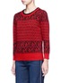 Front View - Click To Enlarge - MARC JACOBS - Intarsia wool blend knit sweater
