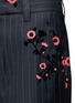 Detail View - Click To Enlarge - MARC JACOBS - Floral flock velvet pinstripe pants