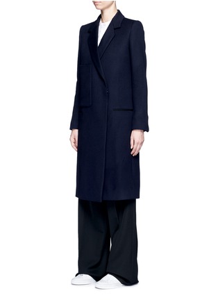Front View - Click To Enlarge - PORTS 1961 - Oversized pocket felted virgin wool-cashmere coat