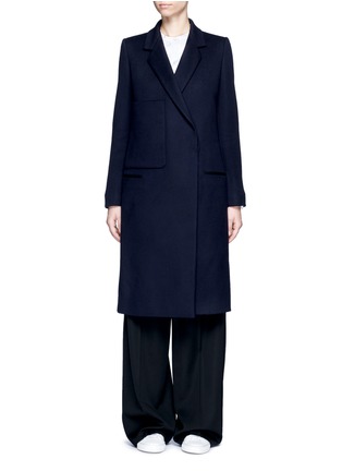 Main View - Click To Enlarge - PORTS 1961 - Oversized pocket felted virgin wool-cashmere coat