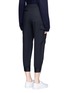 Back View - Click To Enlarge - STELLA MCCARTNEY - Zip cuff cropped cargo wool pants