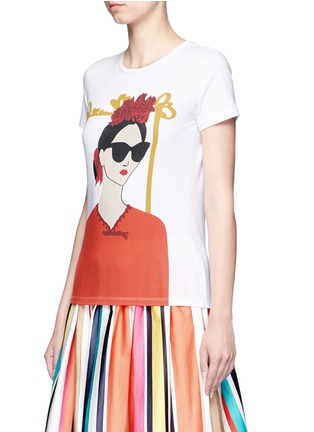 Front View - Click To Enlarge - ALICE & OLIVIA - 'Stacey Frida' print T-shirt