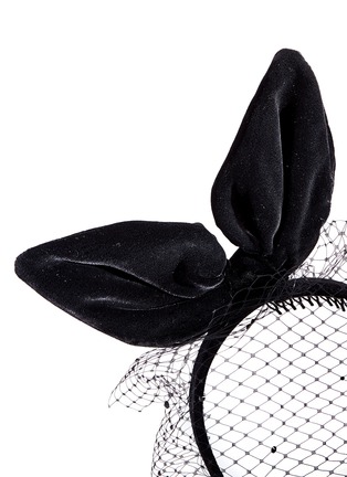 Detail View - Click To Enlarge - PIERS ATKINSON - Velvet bow veil headband