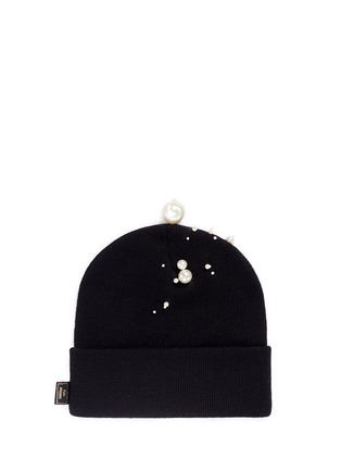 Figure View - Click To Enlarge - PIERS ATKINSON - Faux pearl embellished knit beanie