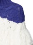 Detail View - Click To Enlarge - DELPOZO - Layered loop fringe colourblock knit top