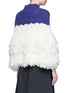 Back View - Click To Enlarge - DELPOZO - Layered loop fringe colourblock knit top
