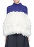 Main View - Click To Enlarge - DELPOZO - Layered loop fringe colourblock knit top