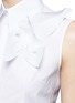 Detail View - Click To Enlarge - DELPOZO - Starched floral appliqué poplin sleeveless shirt