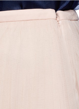 Detail View - Click To Enlarge - DELPOZO - Tulle organza combo maxi skirt
