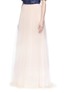 Front View - Click To Enlarge - DELPOZO - Tulle organza combo maxi skirt