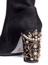 Detail View - Click To Enlarge - RENÉ CAOVILLA - Crystal faux pearl embellished suede boots