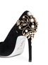 Detail View - Click To Enlarge - RENÉ CAOVILLA - 'Deollette' crystal faux pearl embellished suede pumps
